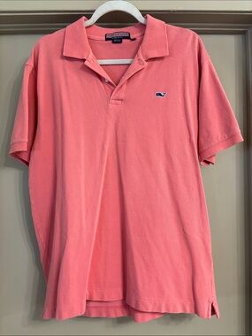 Vineyard Vines Coral Pink Short Sleeve Polo
